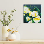 Small floral abstract, original painting by Mona Atelier